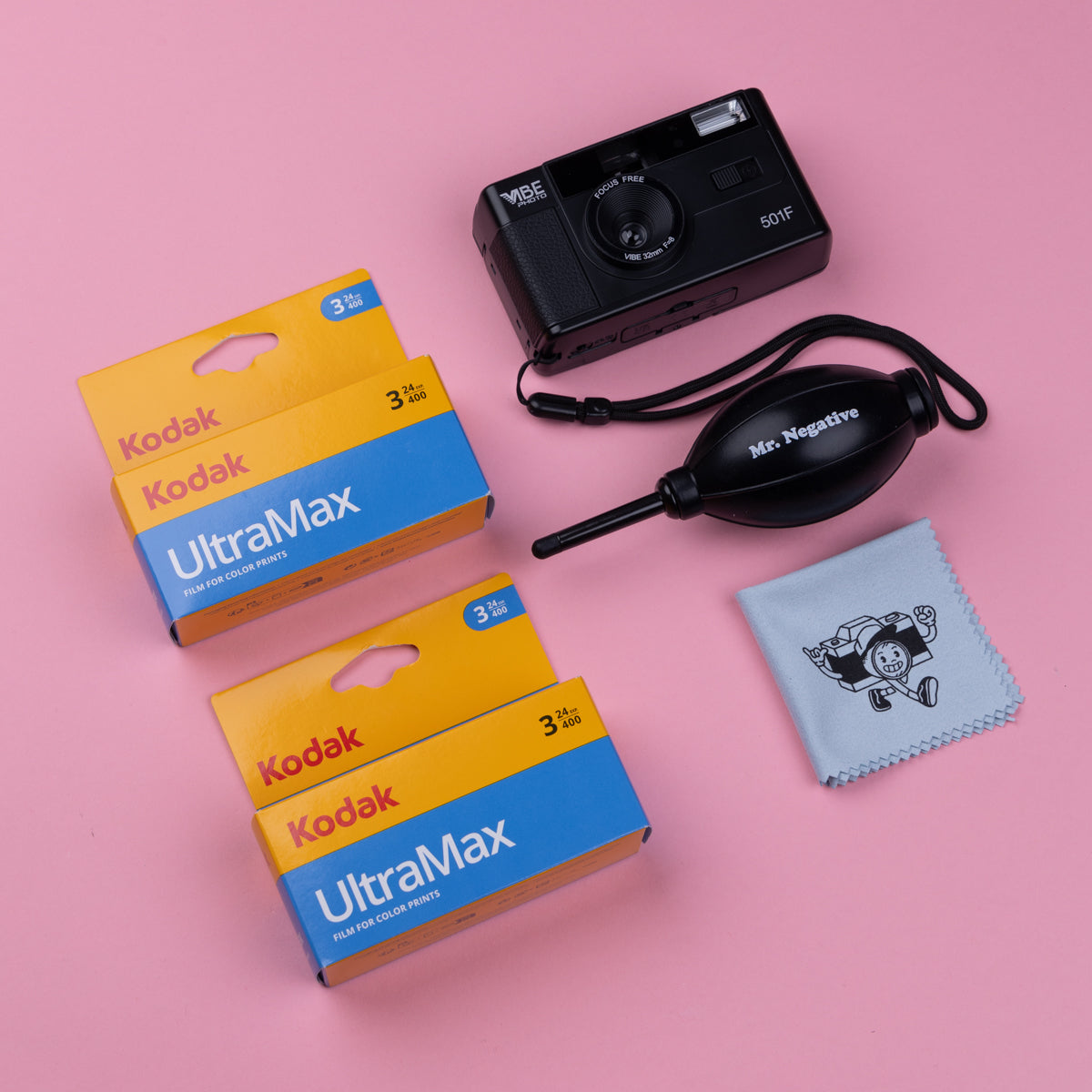 Double Ultramax Camera Pack (Camera, Film & Accessories Combo)